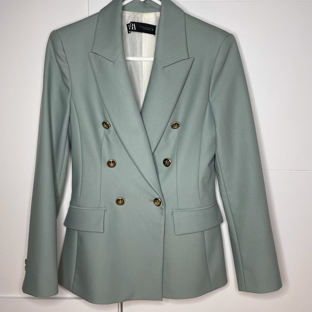 Zara Tailored Double Breasted Blazer
